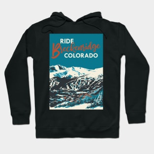 Breckenridge Vintage Snowboarding Poster Hoodie